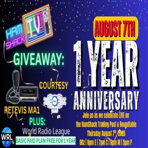 🎉 LIVE Giveaway! Win a Retevis MA-1 + WRL Membership | HamShackTV 1-Year Celebration!