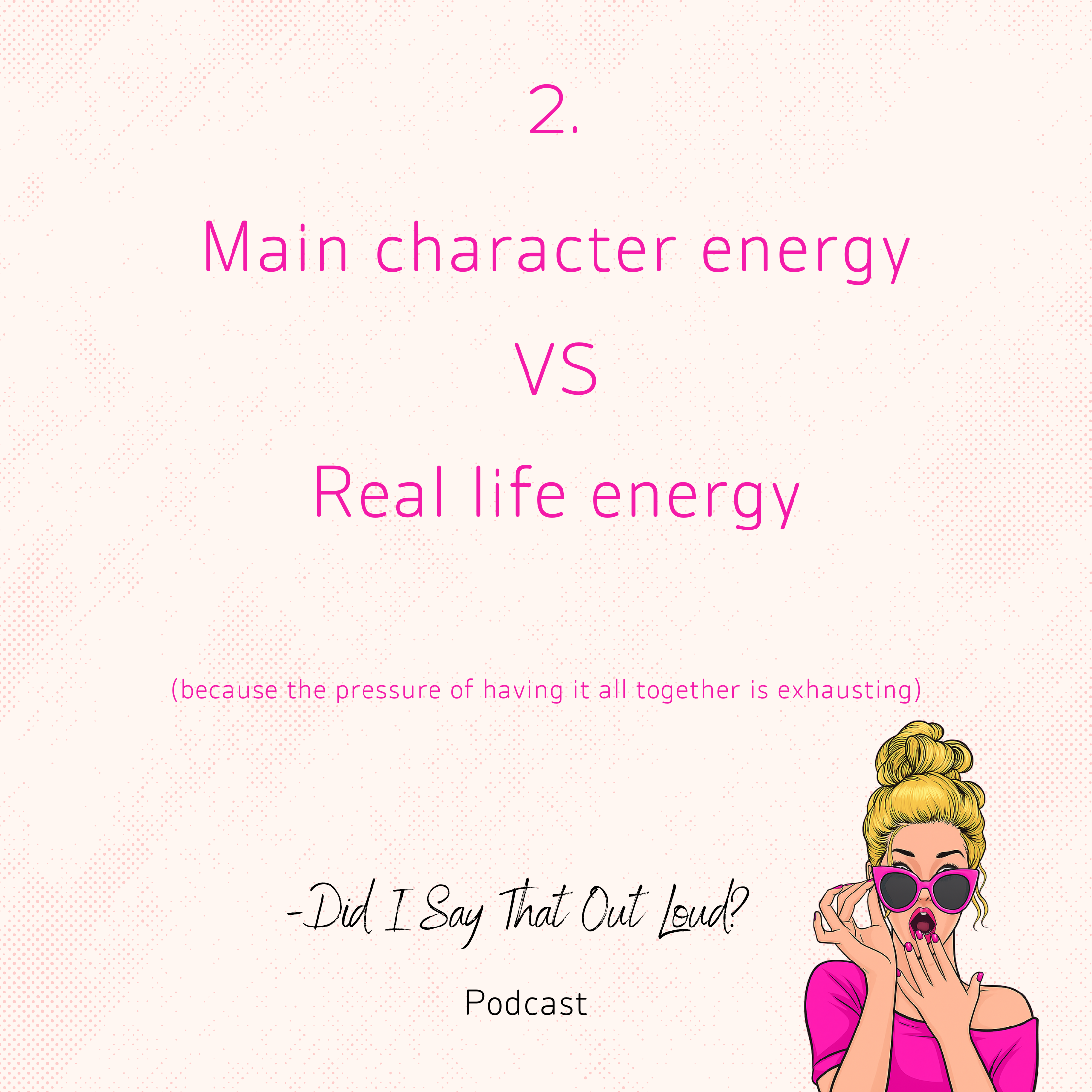 Main character energy Vs. Real life energy episode artwork