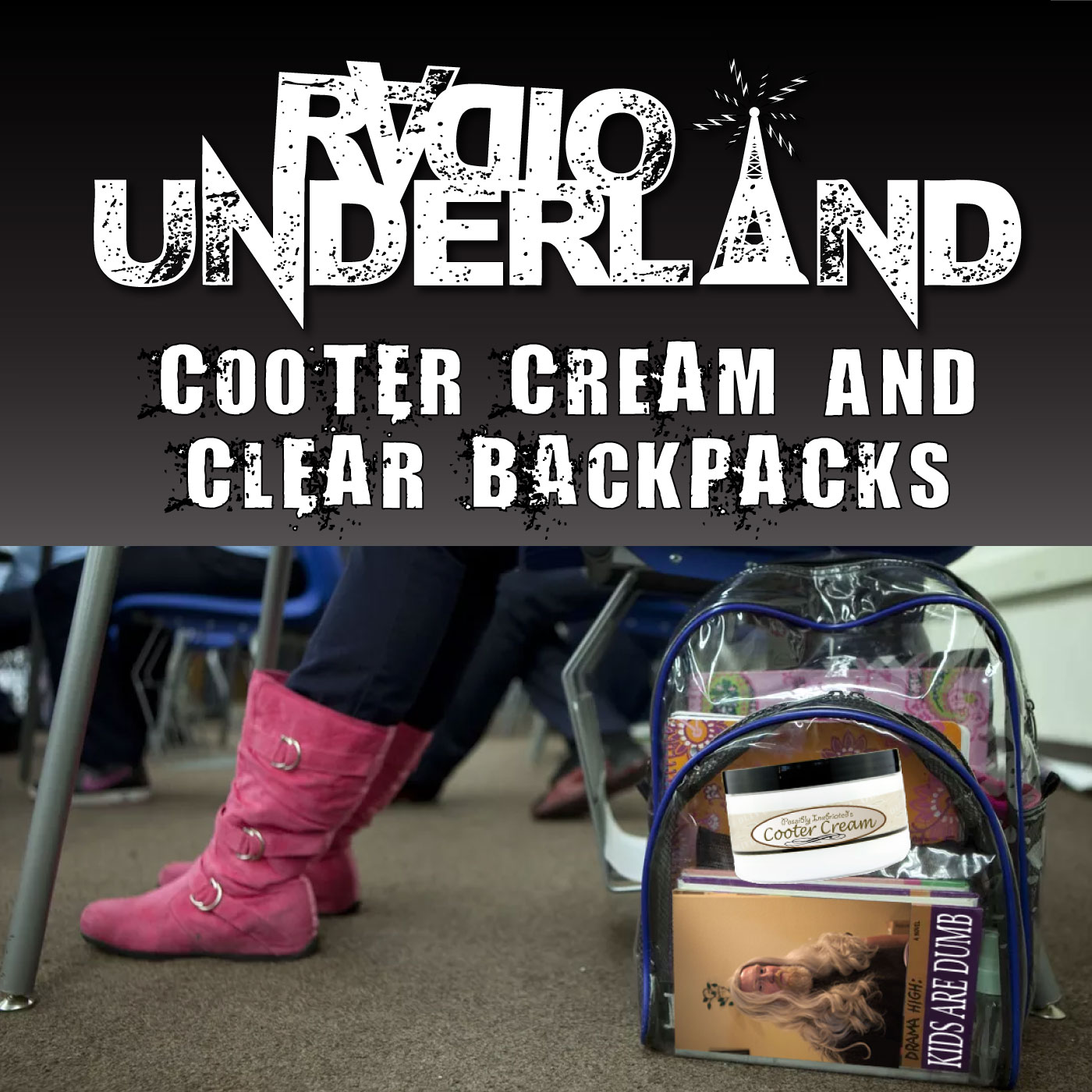 Cooter Cream and Clear Backpacks