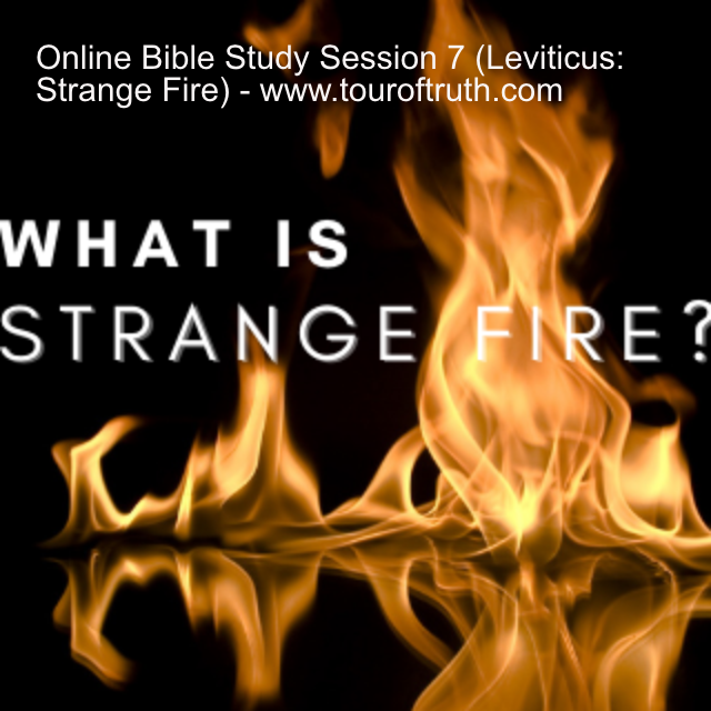 Leviticus Strange Fire Session 7 Online Bible Study Www touroftruth