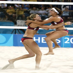Three gold medals of wisdom with Misty May-Treanor