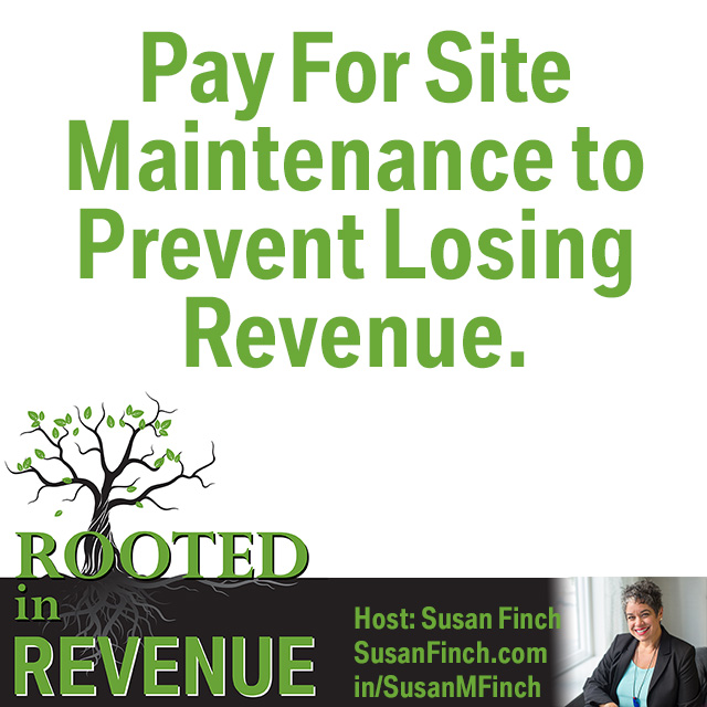 Don't lose revenue by skipping paying a pro for website maintenance.