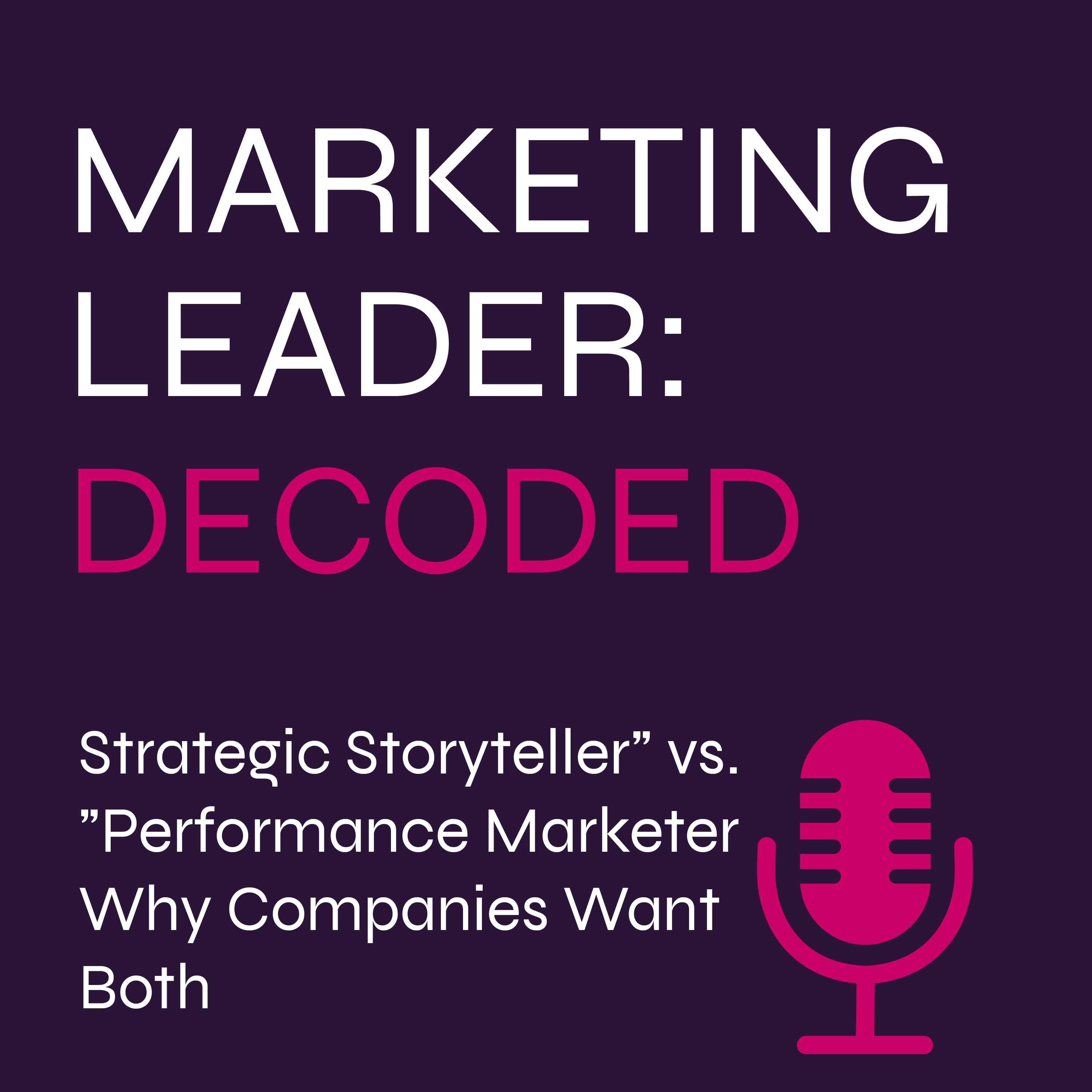 Are you a Strategic Storyteller or a Performance Marketer? Are you a Strategic Storyteller or a Performance Marketer?