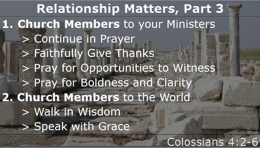 Relationship Matters, Part 3