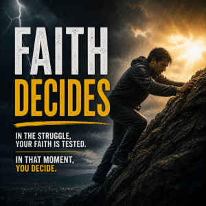 The moment when faith counts