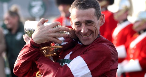 Grand National Winning Jockey Davy Russell speaks with Patrick Mulcahy