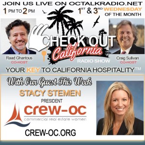 Episode #31- Stacy Stemen of Crew-OC, is on the Check Out California Radio Show!