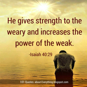 Strength for the Weary