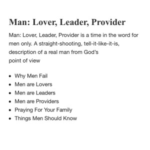 Lover, Leader, Provider