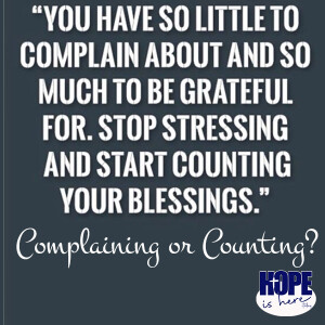 Complaining or Counting?