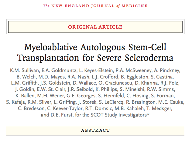 E4: Myeloablative SCT for Scleroderma - The SCOT Trial