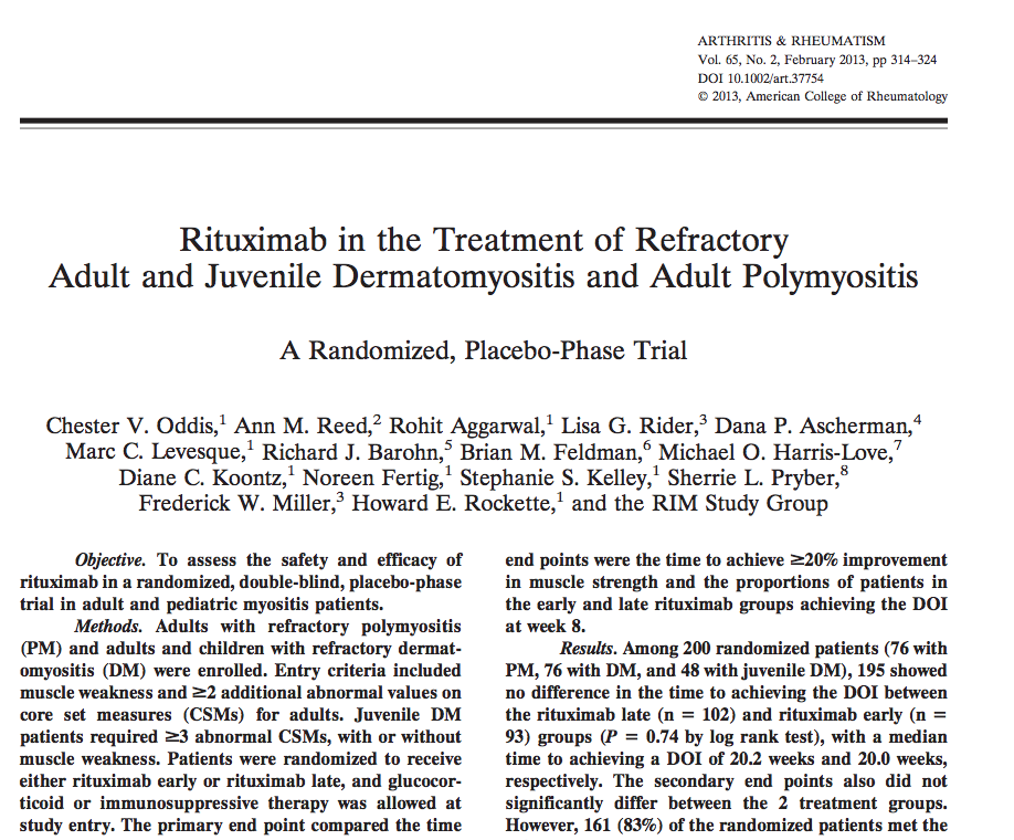 E9: Rituximab in Myositis - The RIM Trial