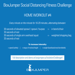 Social Distancing Fitness Challenge Workout 4, with bonus