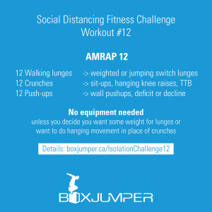 Social Distancing Fitness Challenge Workout #12