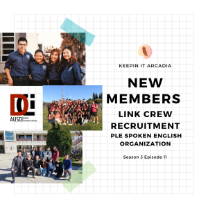 S3 #11 New Members, Link Crew Recruitment, and the PLE Spoken English Organization!