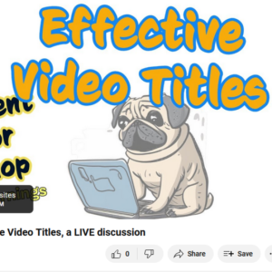 Science Behind Effective Video Titles, a LIVE discussion