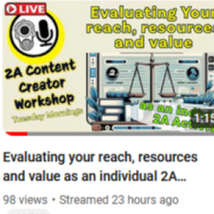 How to Evaluate your reach, resources and value as an individual 2A Activist in 2024