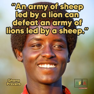 An army of sheep led by a lion can defeat an army of lions led by a sheep