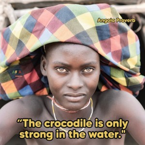 The crocodile is only strong in the water