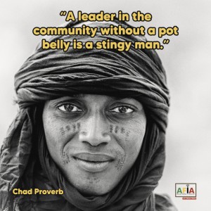 A leader in the community without a potbelly is a stingy man