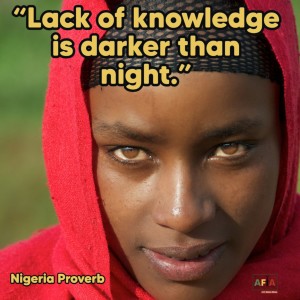 Lack of knowledge is darker than night