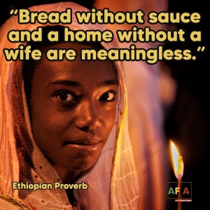 Bread without sauce and a home without a wife are meaningless