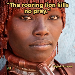 The roaring lion kills no prey