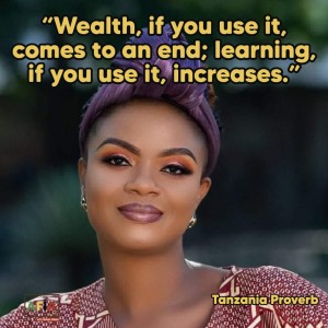 Wealth, if you use it, comes to an end; learning, if you use it, increases