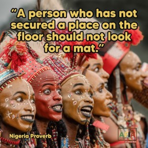 A person who has not secured a place on the floor should not look for a mat