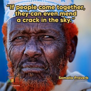 If people come together, they can even mend a crack in the sky