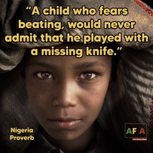 A child who fears beating, would never admit that he played with a missing knife