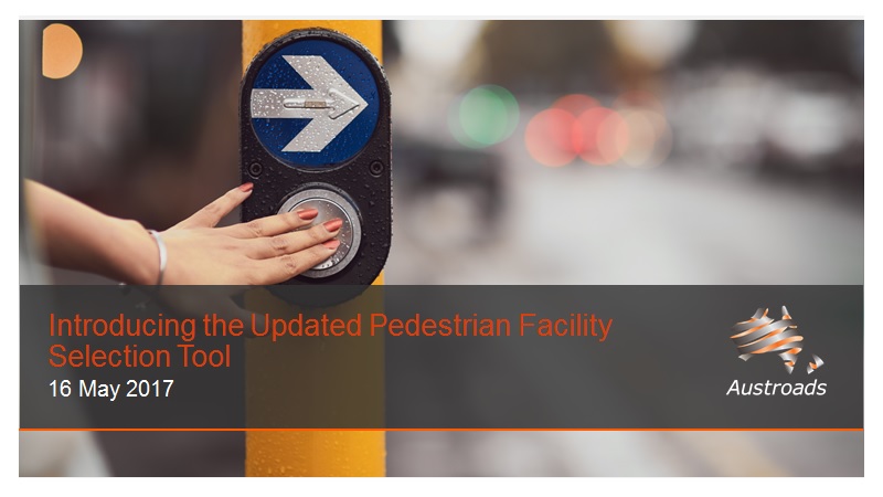 Pedestrian Facility Selection Tool (2017)
