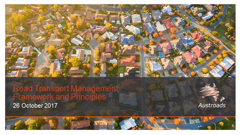 Road Transport Management Framework and Principles