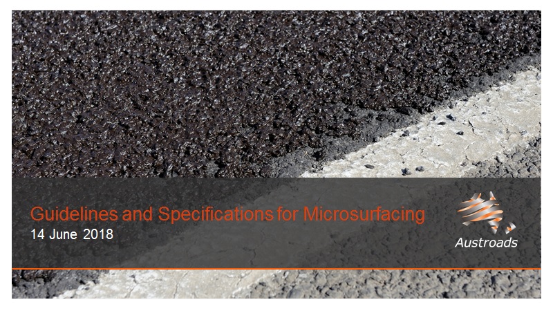 Guidelines and Specifications for Microsurfacing