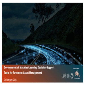 Development of Machine Learning Decision Support Tools for Pavement Asset Management