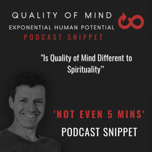 QUESTION: ''What is the difference between ’Quality of Mind’ and Spirituality?''