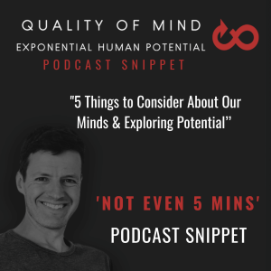Snippet: ’’5 Things to Consider About Our Minds & Exploring Potential’’