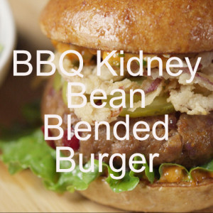 Blue Cheese, Crispy Onion, BBQ Kidney Bean Blended Burger