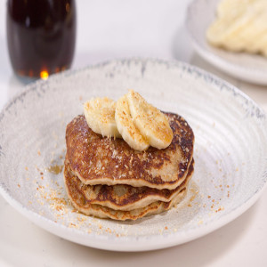 Protein Pancakes with Banana, Coconut, and White Beans