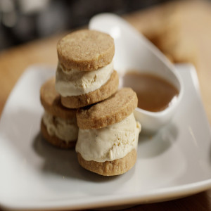 Brown Butter Ice Cream Sandwiches with Walnut Butter Cookies and Butterscotch