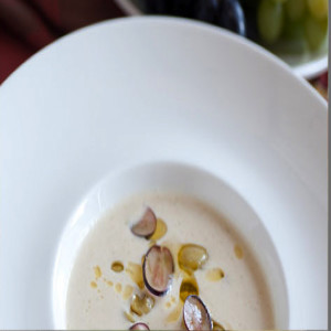 Ajo Blanco with Slow-Roasted Grapes