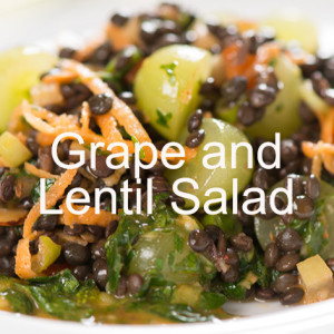 Green Grape and Beluga Lentil Salad with Charmoula Vinaigrette