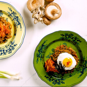 Mushroom Kimchi Fried Rice