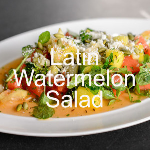 Latin-Inspired Watermelon Salad with Pickled Watermelon Rind