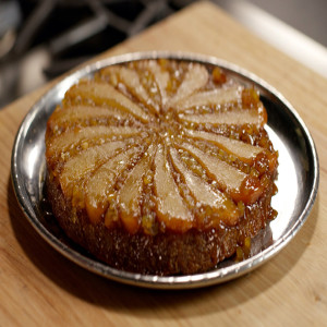 Brown Butter Pear Upside Down Cake