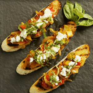 Provencal Tartine: Grilled Bread Topped with Ratatouille