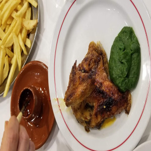 Famous Spinach of Restaurante O Churrasco in Lisbon