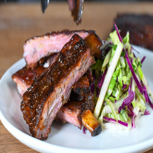 St. Louis Style Spareribs with Sweet and Spicy Rub and Root Beer BBQ Sauce