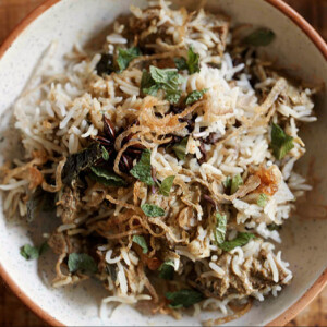 Jackfruit Biryani at Terrassen Cafe in Hyderabad, India
