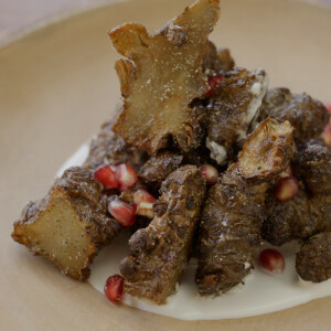 Chef Randy Leon Makes Sunchokes with Citrus Crème Fraîche